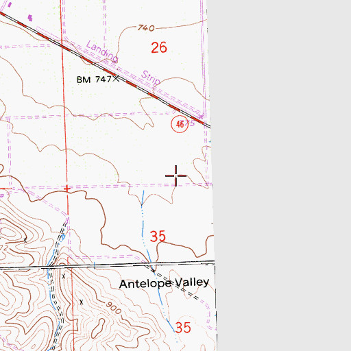 Topographic Map of Packwood Creek, CA