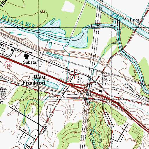 Topographic Map of Ferguson Cemetery, NY