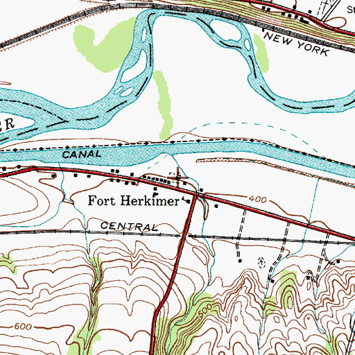 Topographic Map of Fort Herkimer Church Cemetery, NY