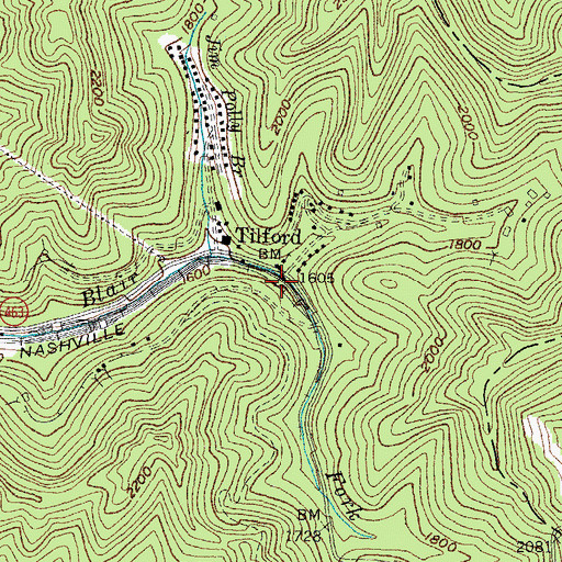 Topographic Map of Jackson Fork, KY