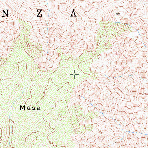 Topographic Map of Palm Mesa, CA