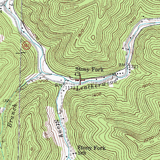 Topographic Map of Miniard School (historical), KY