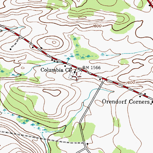 Topographic Map of Reformed Church Cemetery, NY