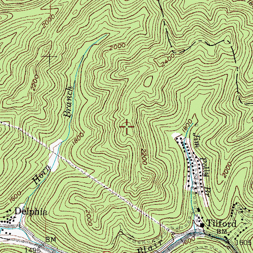 Topographic Map of Jewell Ridge, KY