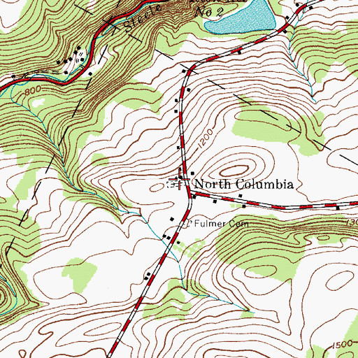 Topographic Map of North Columbia Church Cemetery, NY