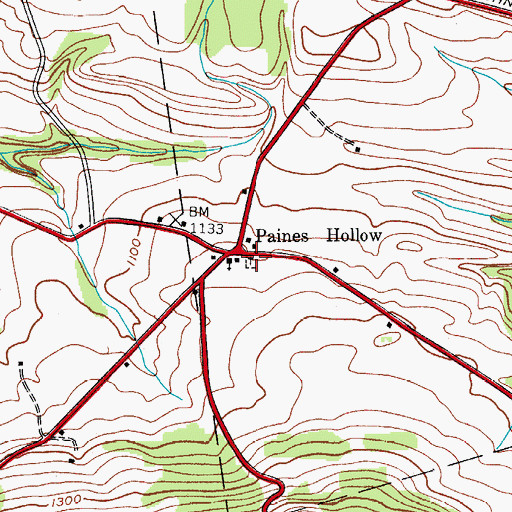 Topographic Map of Paine - Swift Cemetery, NY