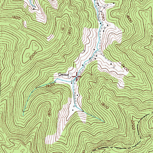 Topographic Map of Seng Branch, KY