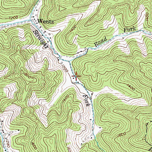 Topographic Map of Pigeon Roost Branch, KY