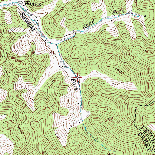 Topographic Map of Field Fork, KY