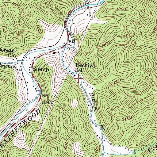 Topographic Map of Macedonia Community Church, KY