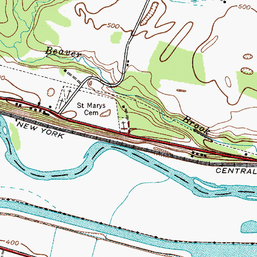 Topographic Map of Holy Spirit Polish Catholic Cemetery, NY