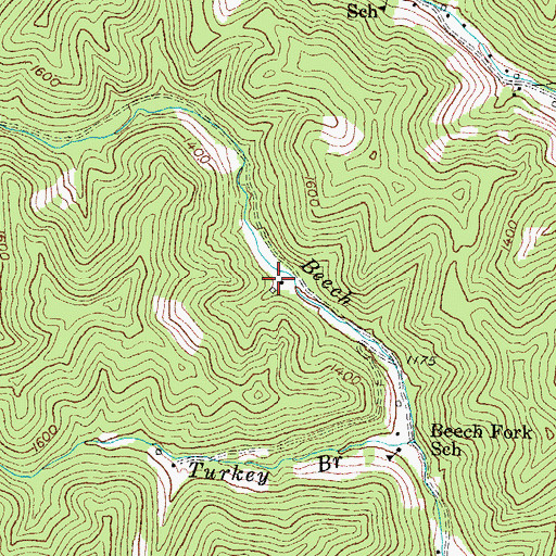 Topographic Map of Beech Fork (historical), KY