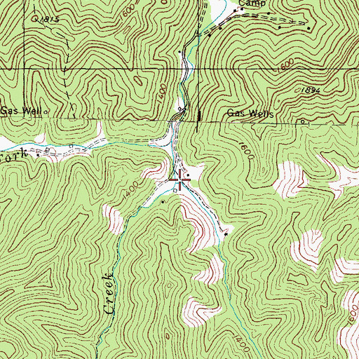 Topographic Map of Brushy Fork, KY