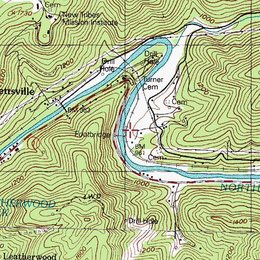 Topographic Map of Klenco Railroad Station (historical), KY