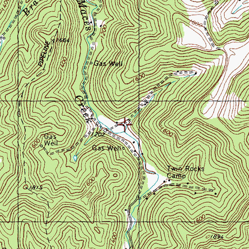 Topographic Map of Big Rock Hollow, KY