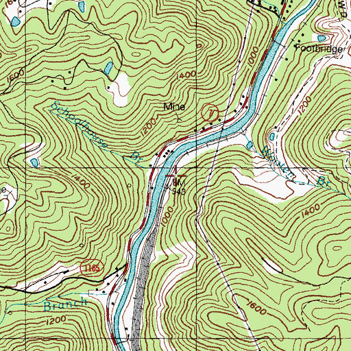 Topographic Map of Backburg Railroad Station (historical), KY