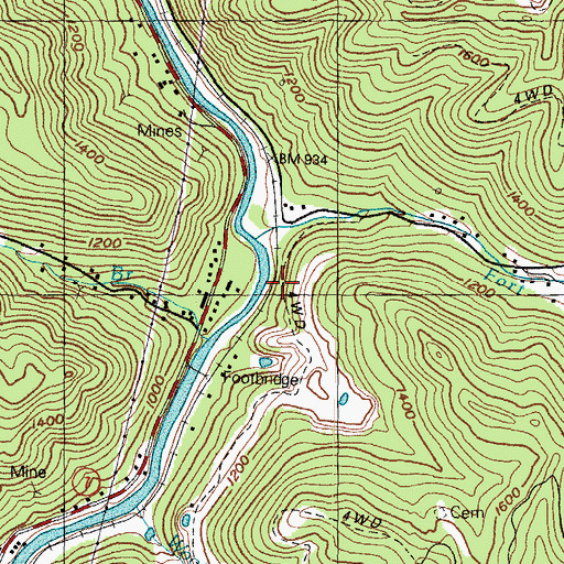 Topographic Map of Fuson (historical), KY
