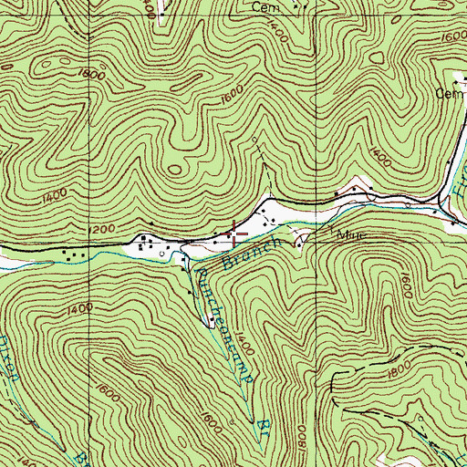 Topographic Map of Big Branch Church, KY