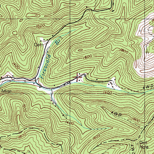 Topographic Map of Crow Post Office (historical), KY