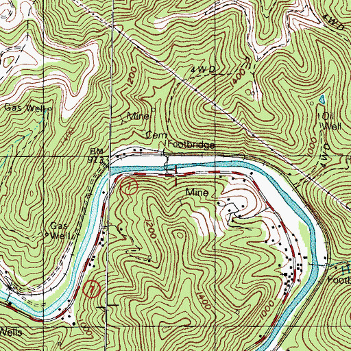 Topographic Map of Dakota Post Office (historical), KY