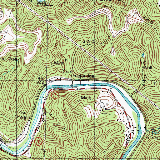 Topographic Map of Dakota Railroad Station (historical), KY