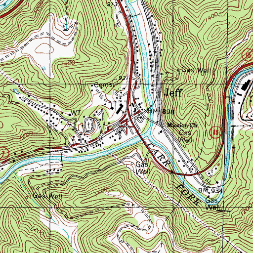 Topographic Map of Ira Combs Memorial Church, KY