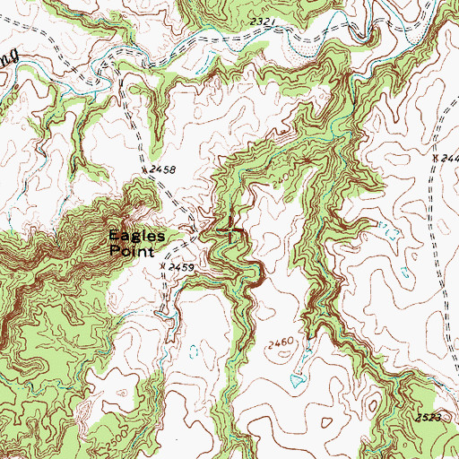 Topographic Map of Natural Bridge, TX