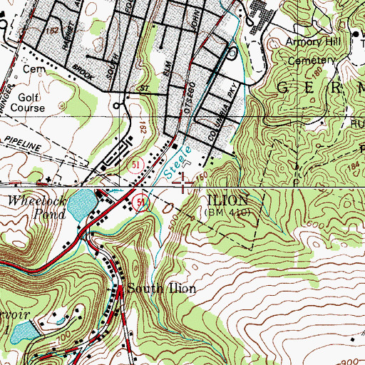 Topographic Map of Clapsaddle Farm, NY