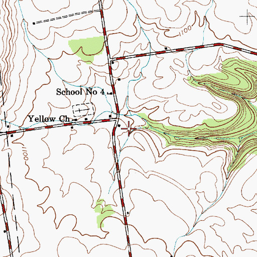 Topographic Map of Hunter Crossing Farm, NY