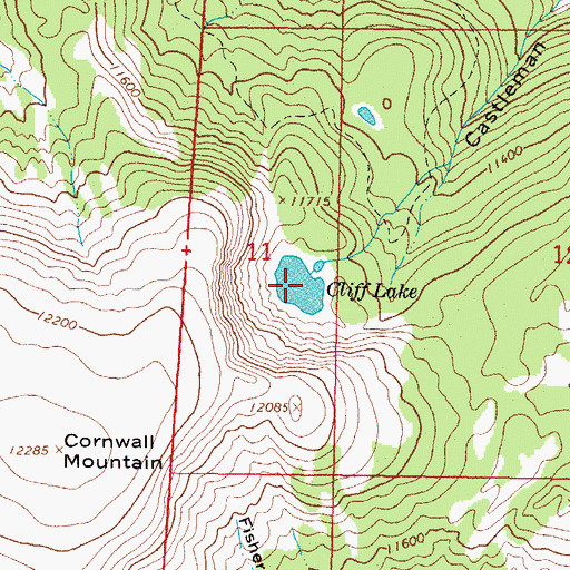 Topographic Map of Cliff Lake, CO