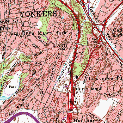 Topographic Map of Gramatan Hills, NY