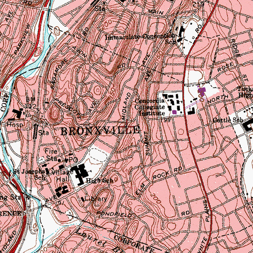 Topographic Map of Gramatan Springs, NY