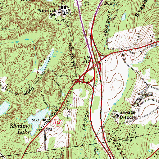 Topographic Map of Grants Corners, NY