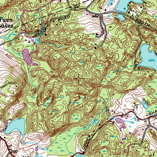 Topographic Map of Great Hill, NY