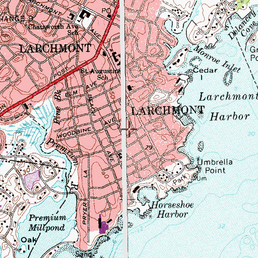 Topographic Map of Middle Neck, NY