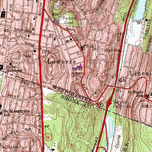 Topographic Map of Heafy Park, NY