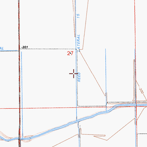 Topographic Map of Reed Fifteen Drain, CA