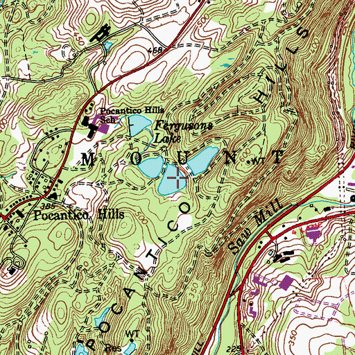 Topographic Map of Hemingways Lake, NY