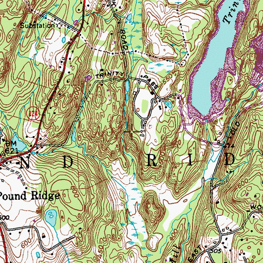 Topographic Map of Halle Ravine Preserve, NY