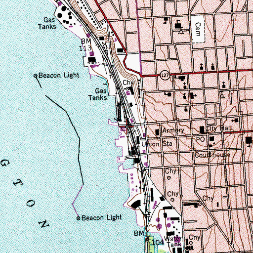 Topographic Map of Patrick and Marcelle Leahy Center for Lake Champlain, VT