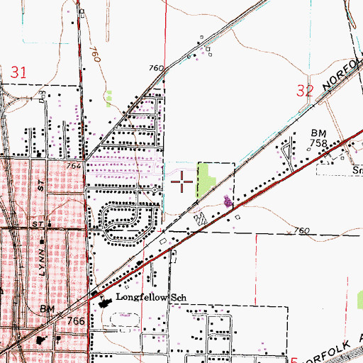 Topographic Map of Williams Mobile Home Park, OH