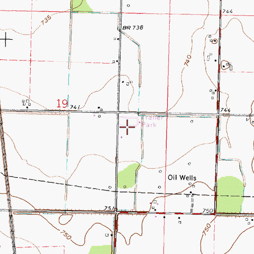 Topographic Map of Fostoria Mobile Estates, OH