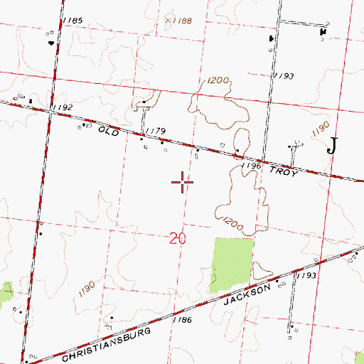 Topographic Map of Bar W Equestrian Center, OH