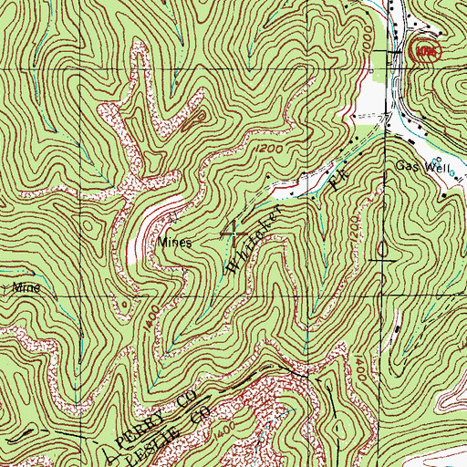Topographic Map of Whitaker (historical), KY