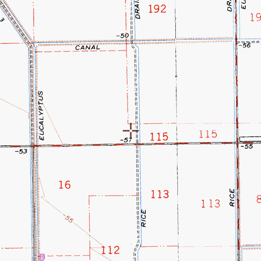 Topographic Map of Rice Drain Two, CA