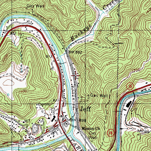 Topographic Map of Hamdin Railroad Station (historical), KY