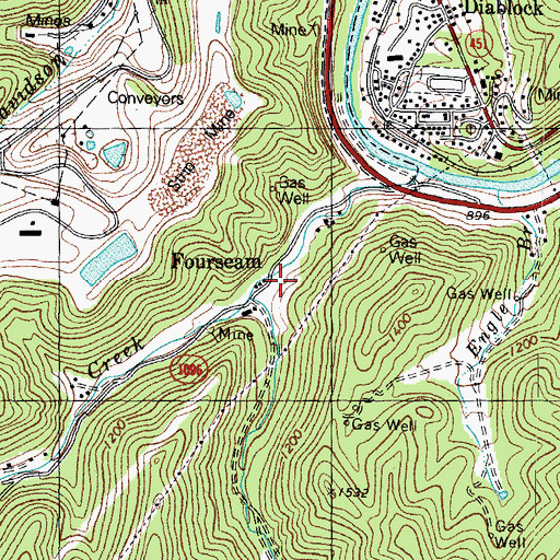Topographic Map of Candy Coal Mine, KY