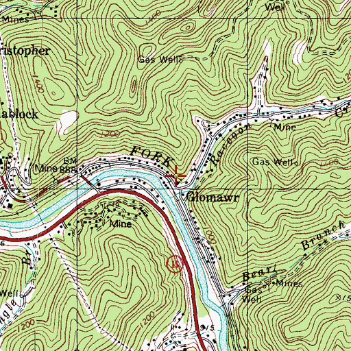 Topographic Map of Glomawr Railroad Station (historical), KY