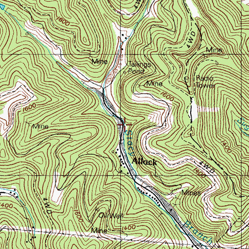 Topographic Map of Perrone Railroad Station (historical), KY
