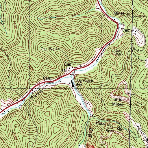 Topographic Map of Avawam Post Office, KY